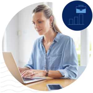 Business writer supporting goals